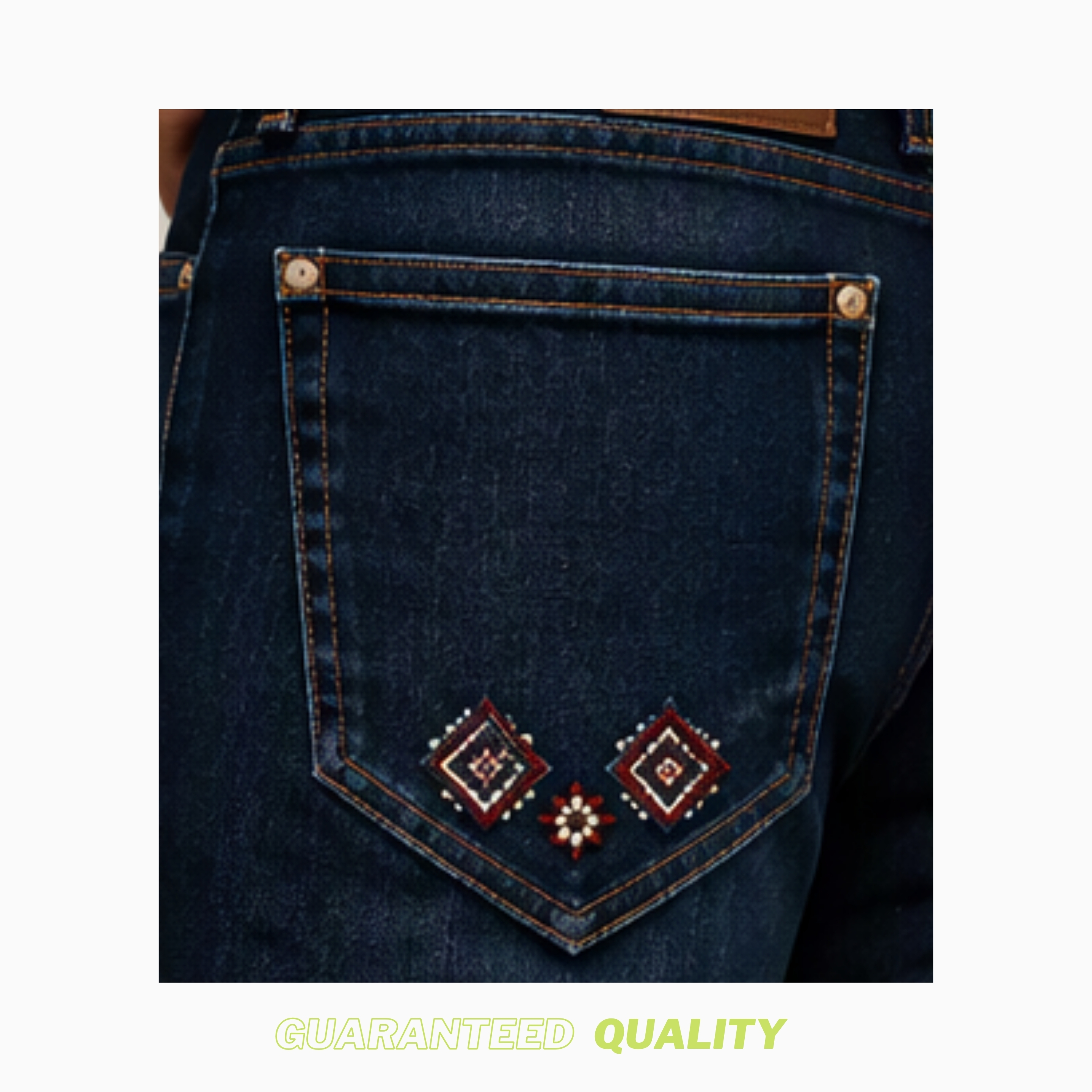 3EEEZ Diamond Medallion Pocket Denim